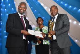 Director ICT Mr, Paul Kariuki Recieving an Award